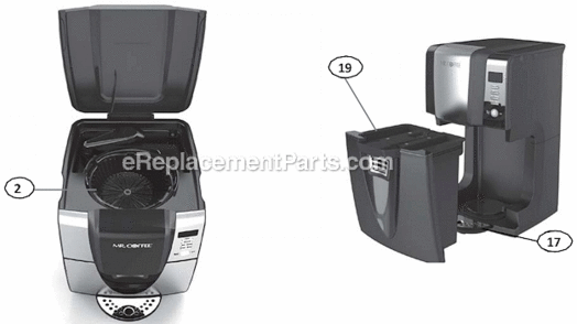 Page A Diagram and Parts List for BVMC-ZH1  Mr Coffee Coffee Maker